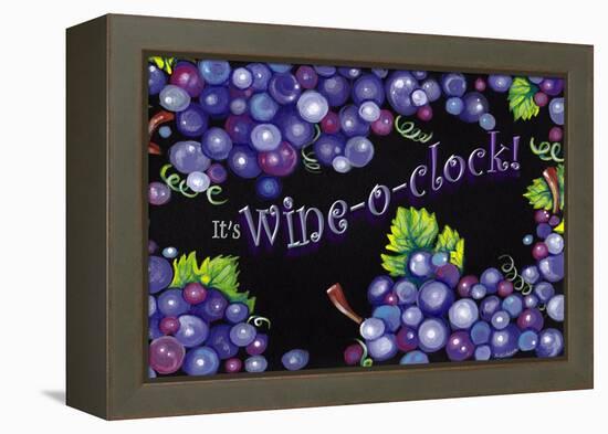 Wine O’ Clock Grapes-Cherie Roe Dirksen-Framed Premier Image Canvas