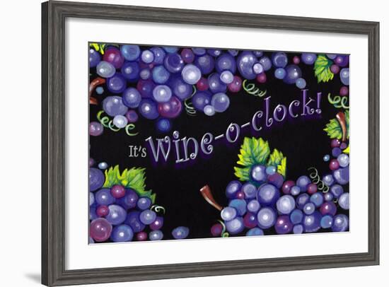 Wine O’ Clock Grapes-Cherie Roe Dirksen-Framed Giclee Print