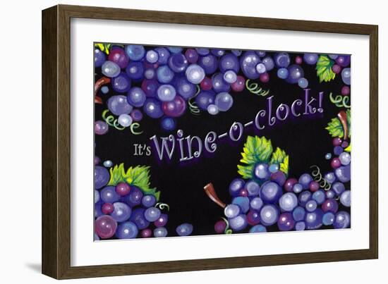 Wine O’ Clock Grapes-Cherie Roe Dirksen-Framed Premium Giclee Print