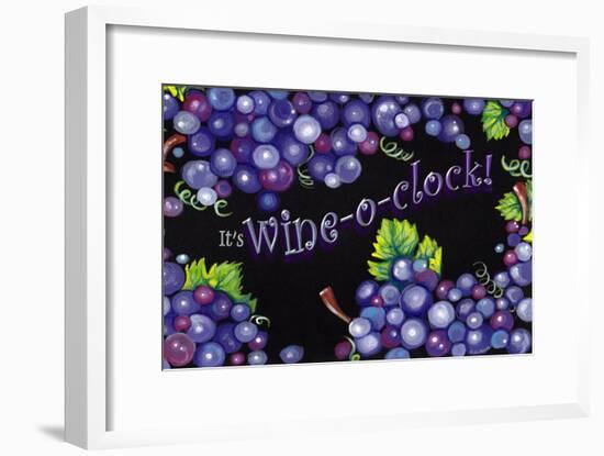 Wine O’ Clock Grapes-Cherie Roe Dirksen-Framed Premium Giclee Print