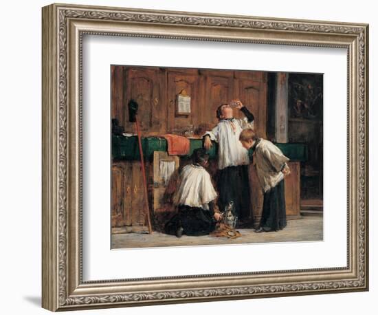 Wine of the Parish Priest-Demetrio Cosola-Framed Art Print