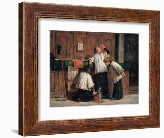 Wine of the Parish Priest-Demetrio Cosola-Framed Art Print