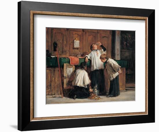 Wine of the Parish Priest-Demetrio Cosola-Framed Art Print