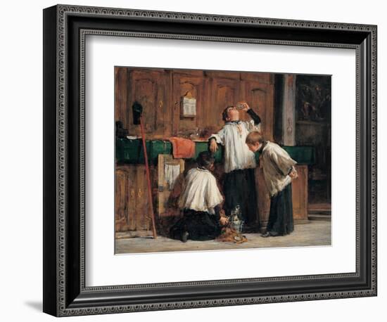 Wine of the Parish Priest-Demetrio Cosola-Framed Art Print