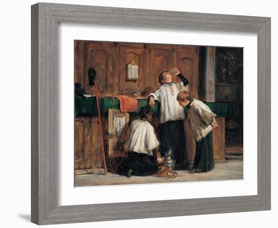 Wine of the Parish Priest-Demetrio Cosola-Framed Art Print