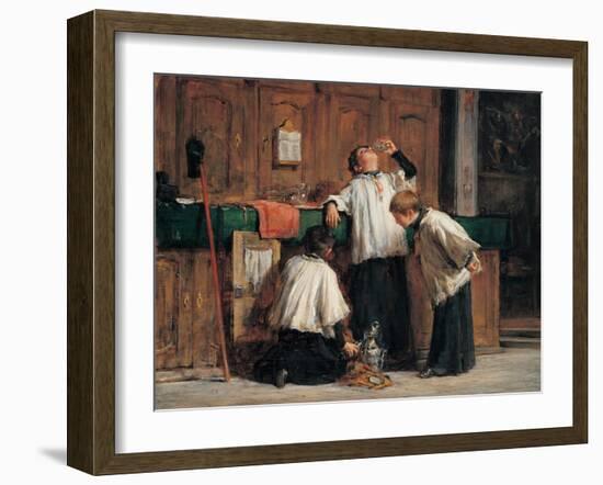 Wine of the Parish Priest-Demetrio Cosola-Framed Art Print
