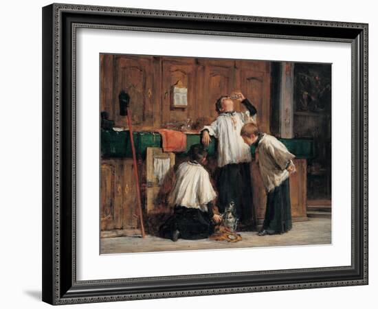 Wine of the Parish Priest-Demetrio Cosola-Framed Art Print