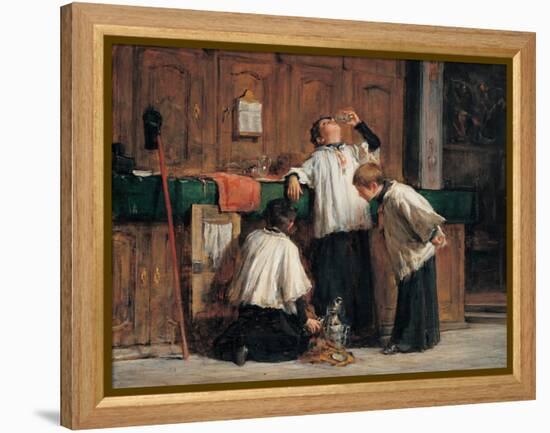 Wine of the Parish Priest-Demetrio Cosola-Framed Stretched Canvas