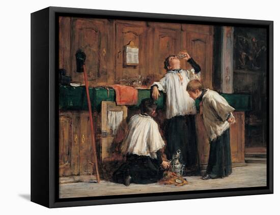 Wine of the Parish Priest-Demetrio Cosola-Framed Stretched Canvas