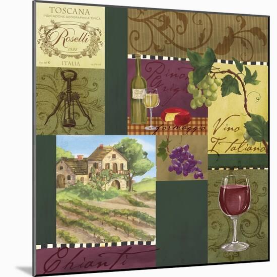 Wine Panels-Fiona Stokes-Gilbert-Mounted Giclee Print