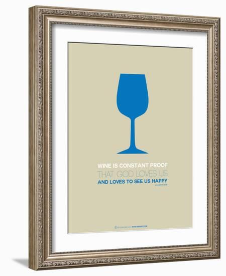 Wine Poster Blue-NaxArt-Framed Art Print