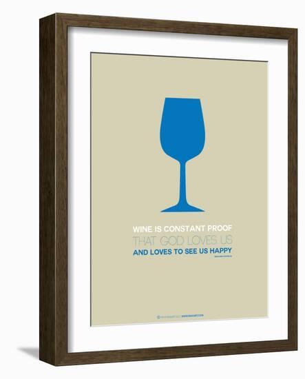 Wine Poster Blue-NaxArt-Framed Art Print