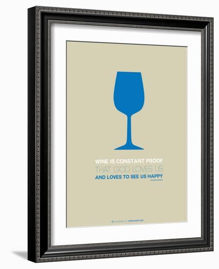 Wine Poster Blue-NaxArt-Framed Art Print