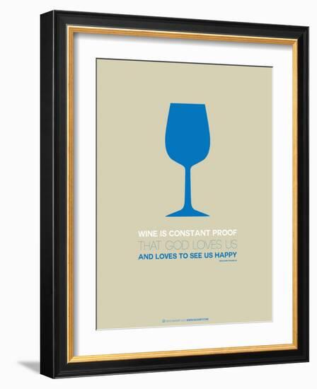 Wine Poster Blue-NaxArt-Framed Art Print