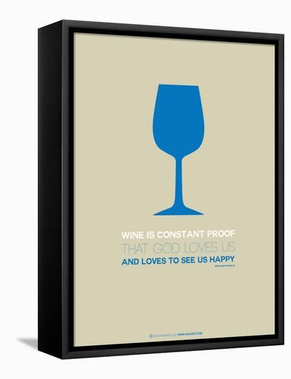 Wine Poster Blue-NaxArt-Framed Stretched Canvas