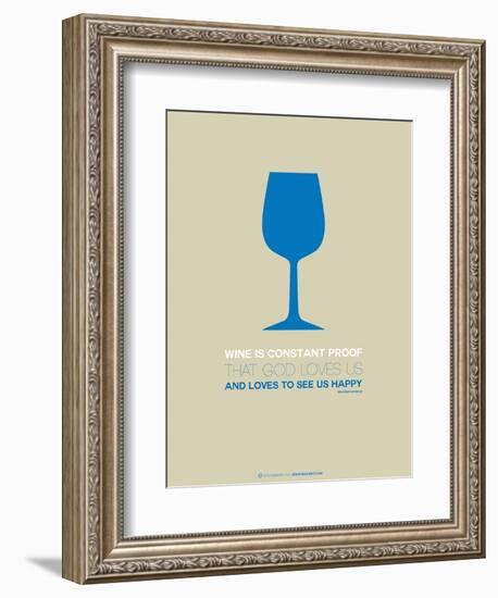 Wine Poster Blue-NaxArt-Framed Art Print