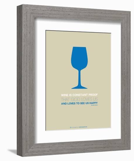 Wine Poster Blue-NaxArt-Framed Art Print