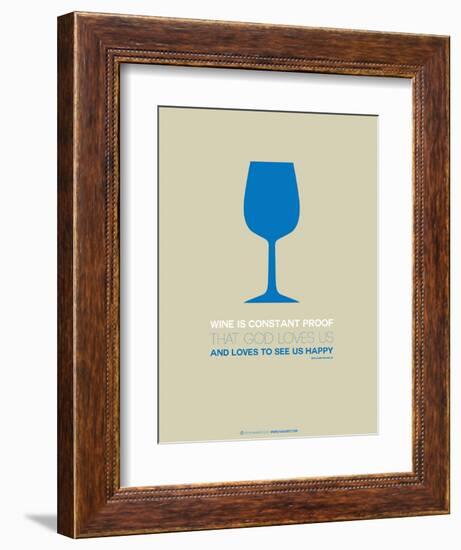 Wine Poster Blue-NaxArt-Framed Art Print