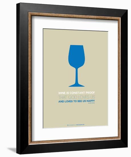 Wine Poster Blue-NaxArt-Framed Art Print