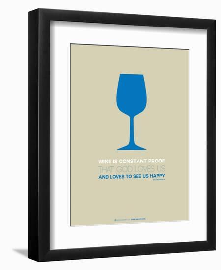 Wine Poster Blue-NaxArt-Framed Art Print