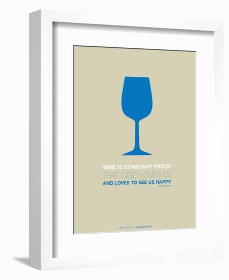 Wine Poster Blue-NaxArt-Framed Art Print