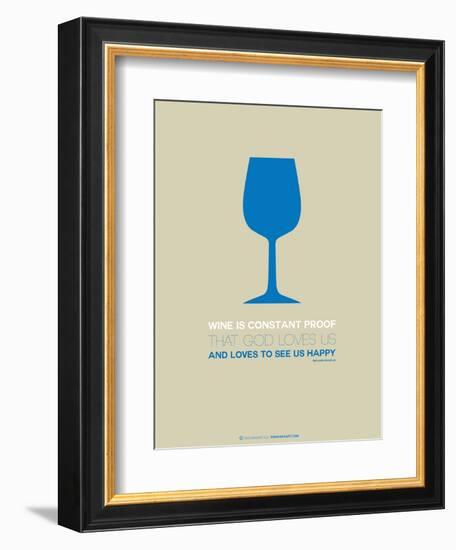 Wine Poster Blue-NaxArt-Framed Art Print