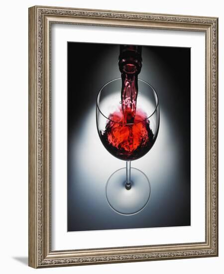 Wine poured in glass-Newmann-Framed Photographic Print