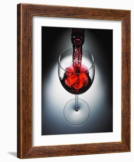 Wine poured in glass-Newmann-Framed Photographic Print