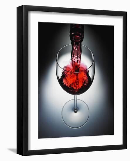 Wine poured in glass-Newmann-Framed Photographic Print