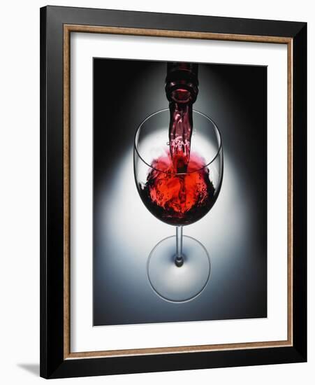 Wine poured in glass-Newmann-Framed Photographic Print