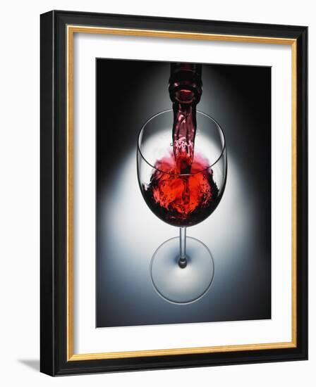 Wine poured in glass-Newmann-Framed Photographic Print