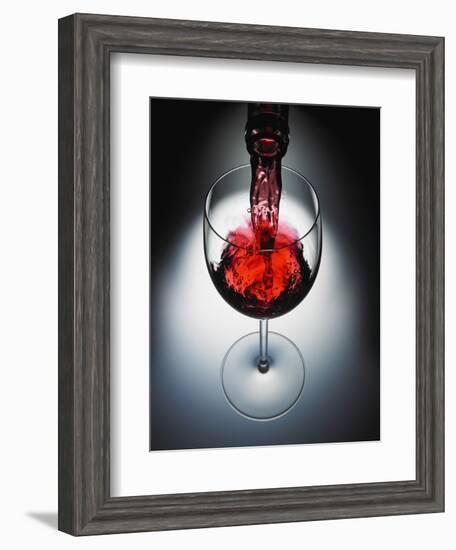 Wine poured in glass-Newmann-Framed Photographic Print