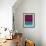 Wine Red and Blue Abstract-Hallie Clausen-Framed Art Print displayed on a wall