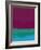 Wine Red and Blue Abstract-Hallie Clausen-Framed Art Print
