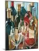 Wine Reflections I - Bottles and Glasses-Gregory Gorham-Mounted Art Print