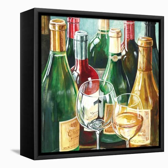 Wine Reflections Sq I-Gregory Gorham-Framed Stretched Canvas
