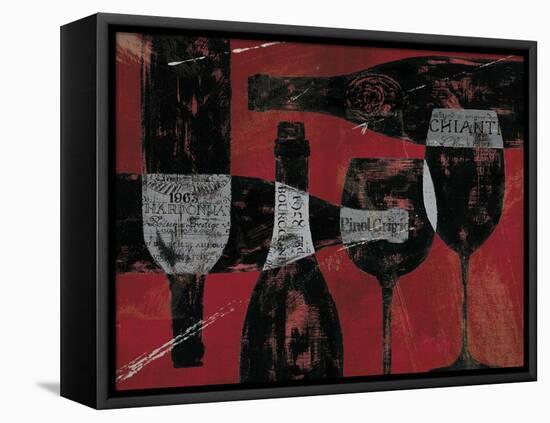 Wine Selection III Red-Daphne Brissonnet-Framed Stretched Canvas