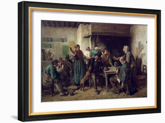 Wine Shop Monday, 1858-Jules Breton-Framed Giclee Print