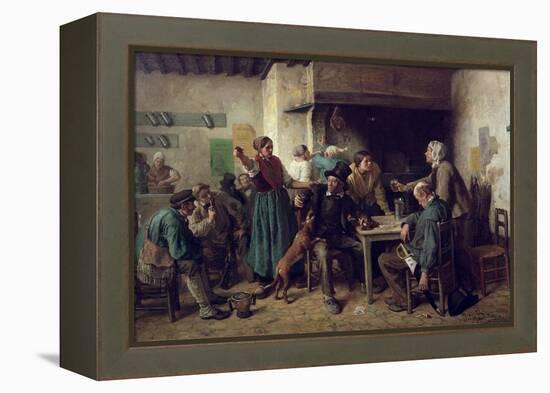 Wine Shop Monday, 1858-Jules Breton-Framed Premier Image Canvas