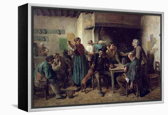 Wine Shop Monday, 1858-Jules Breton-Framed Premier Image Canvas