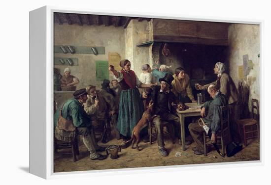 Wine Shop Monday, 1858-Jules Breton-Framed Premier Image Canvas