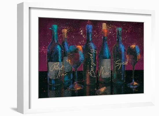 Wine Splash Dark I-Wellington Studio-Framed Art Print