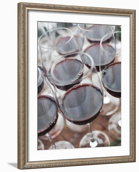 Wine Tasting, Bodega Marques De Riscal Winery, Elciego, Basque Country Region, Spain-Walter Bibikow-Framed Photographic Print