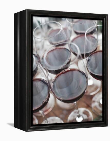 Wine Tasting, Bodega Marques De Riscal Winery, Elciego, Basque Country Region, Spain-Walter Bibikow-Framed Premier Image Canvas