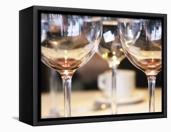 Wine Tasting Glasses, Restaurant Red, Hotel Madero Sofitel, Puerto Madero, Buenos Aires, Argentina-Per Karlsson-Framed Premier Image Canvas