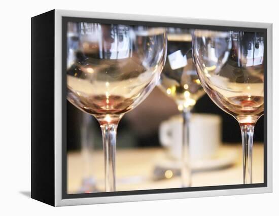 Wine Tasting Glasses, Restaurant Red, Hotel Madero Sofitel, Puerto Madero, Buenos Aires, Argentina-Per Karlsson-Framed Premier Image Canvas