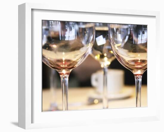 Wine Tasting Glasses, Restaurant Red, Hotel Madero Sofitel, Puerto Madero, Buenos Aires, Argentina-Per Karlsson-Framed Photographic Print