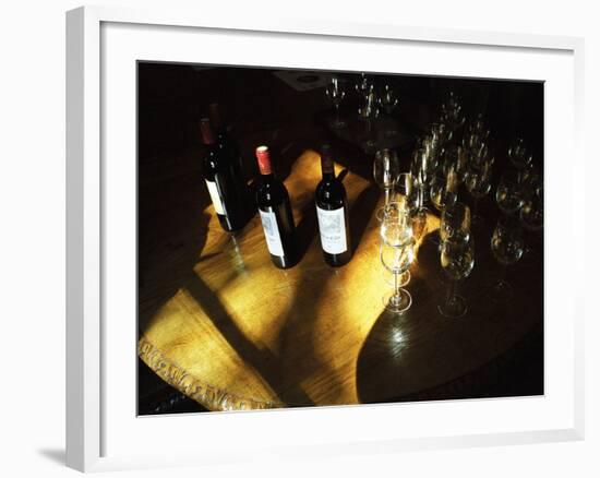 Wine Tasting of Chateau Calon, Montagne Saint St. Emilion, Bordeaux, Gironde, France-Per Karlsson-Framed Photographic Print