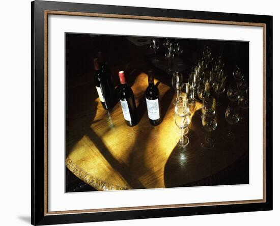 Wine Tasting of Chateau Calon, Montagne Saint St. Emilion, Bordeaux, Gironde, France-Per Karlsson-Framed Photographic Print