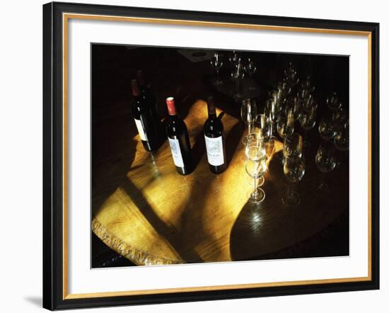 Wine Tasting of Chateau Calon, Montagne Saint St. Emilion, Bordeaux, Gironde, France-Per Karlsson-Framed Photographic Print